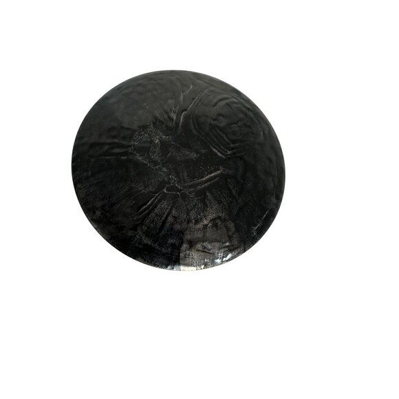 Decorative Ceramic 6 inch Saucer Plate Green Red Rose Design Signed E. Nichols - Picture 3 of 7